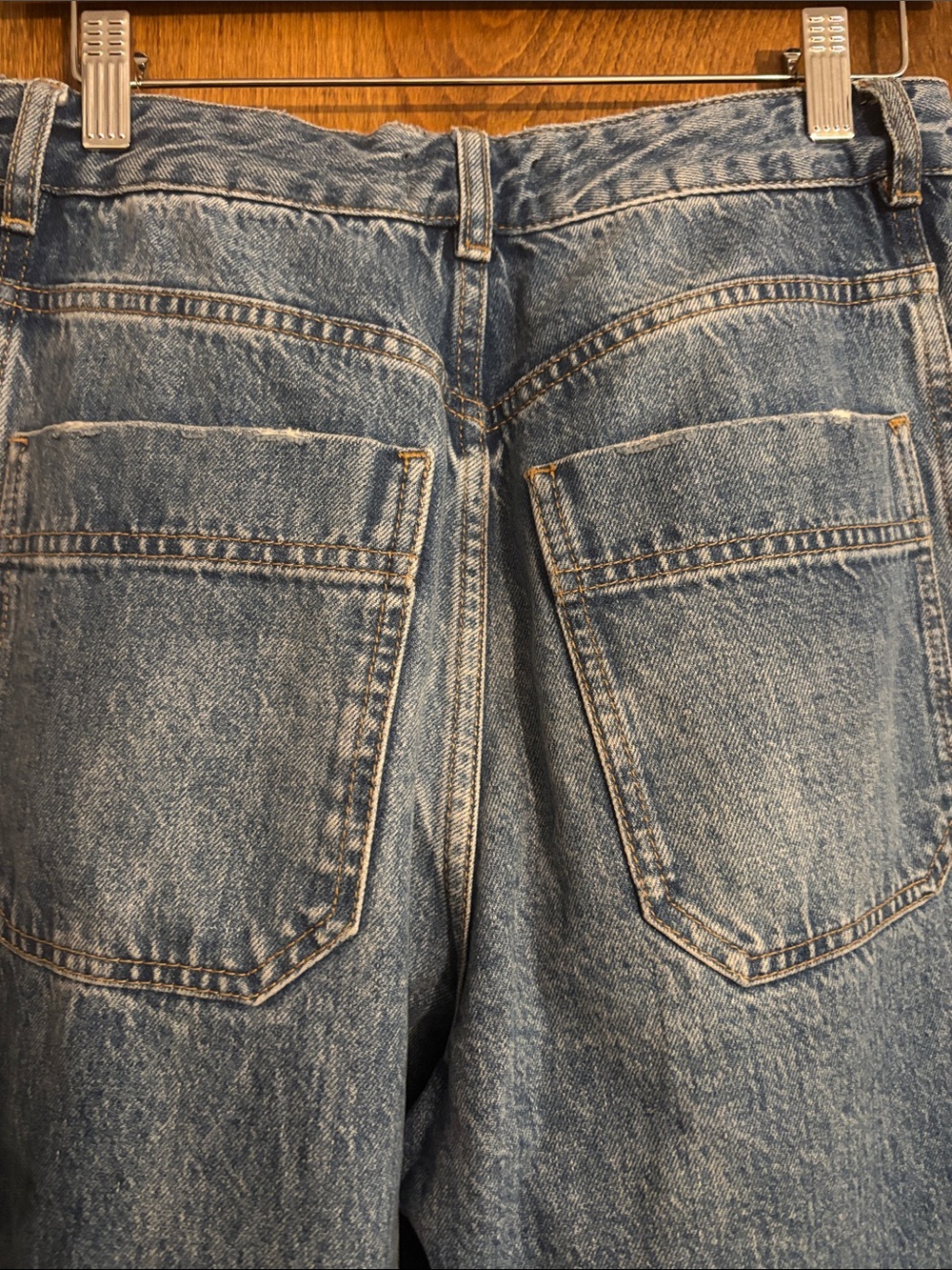 ME+EM Relaxed Wide-Leg Faded Blue Denim Jeans - Picture 5 of 5